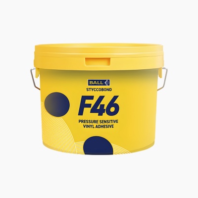 F Ball & Co F46 Pressure Sensitive Vinyl & LVT Adhesive (15ltr Tub)