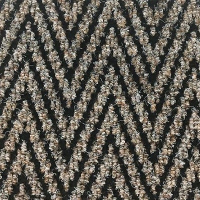 Super Magnum & Magnus Entrance Matting by Remland - Chevron Beige & Black