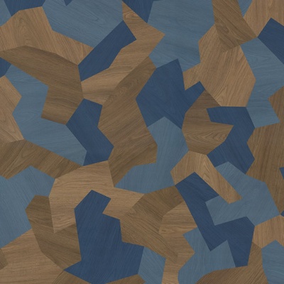 Sarlon Wood Vinyl - Blue Shaped Wood