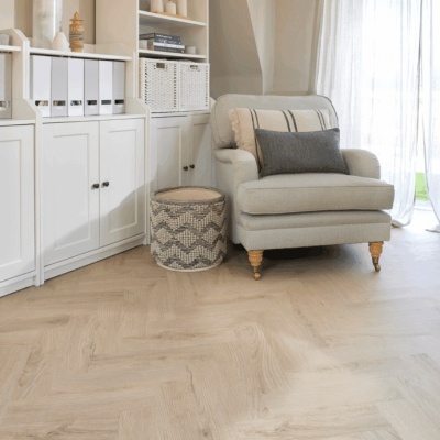 Signature Rustic Wood Herringbone LVT - 0.30mm Wear Layer by Remland - Neutral Oak Herringbone