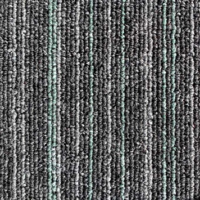 JHS Glastonbury Plain & Stripe Commercial Carpet Tiles - Sparrow Stripe