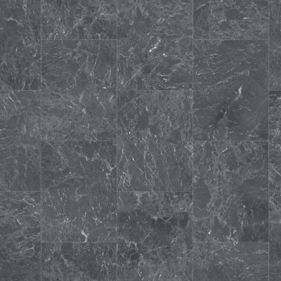 Tarkett Gripstar Marble Tile Vinyl - Marquine Tile Anthracite Silver