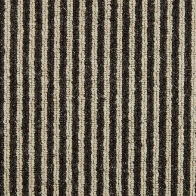 Kingsmead Mineral Pure Wool Loop Pile Carpet - Stripe Jet