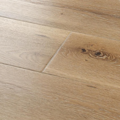 Woodpecker York Solid Oak Flooring - White Washed Oak 150mm (Brushed & Matt Lacquered)