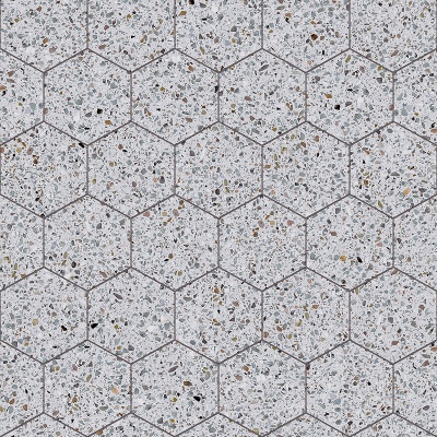 Grey Terrazzo Hexagon Tile Vinyl by Remland