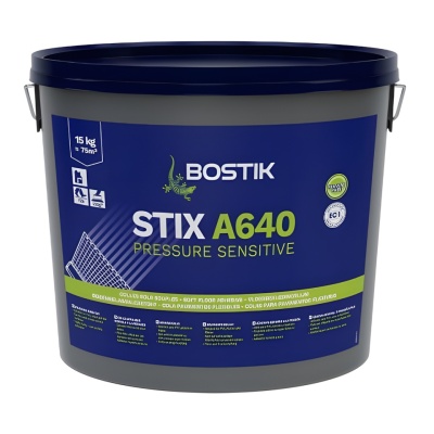 Bostik STIX A640 Pressure Sensitive Vinyl & LVT Adhesive (15kg Tub)