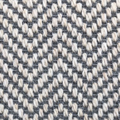 Lewis Abbott Herringbone Luxury Wool Blend Carpet - Zinc