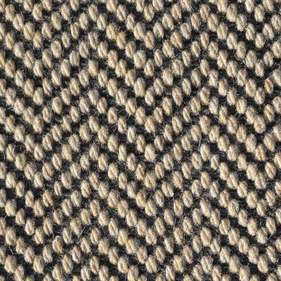 Lewis Abbott Herringbone Luxury Wool Blend Carpet - Sisal