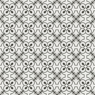 Grande Victorian Tile Vinyl by Remland - Grande White