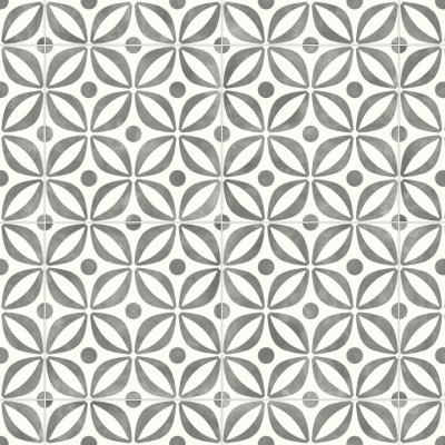 Spring Ceramic Tile Vinyl by Remland - Spring Grey