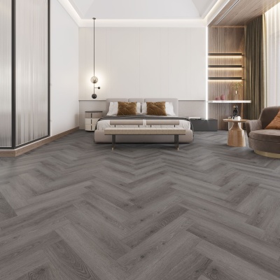 Alva Herringbone LVT - Hickory Grey Oak