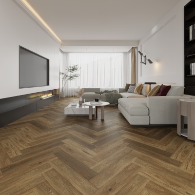 Alva Herringbone LVT - English Oak