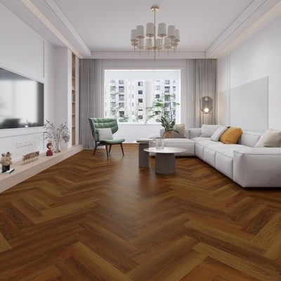 Alva Herringbone LVT - Cherokee Oak