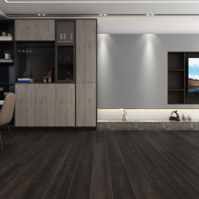 Alva Luxury Wood Plank LVT - 0.55mm Wear Layer - Antigua Charcoal Oak