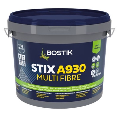 Bostik STIX A930 Multi Fibre High Temperature Vinyl & LVT Adhesive (13kg Tub)