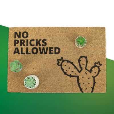 No Pricks Allowed Doormat (60cm x 40cm)