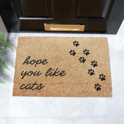 Hope You Like Cats Doormat (60cm x 40cm)