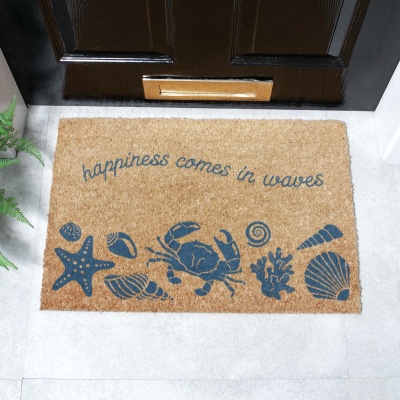 Happiness Comes In Waves Doormat (60cm x 40cm)