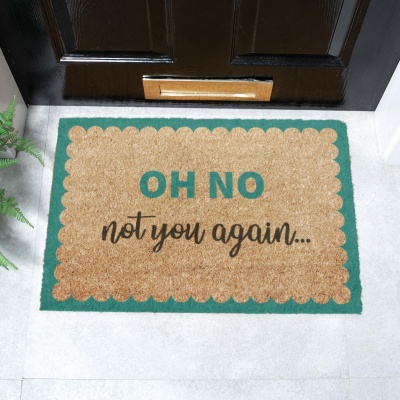 Oh No Not You Again Blue Scallop Doormat (60cm x 40cm)