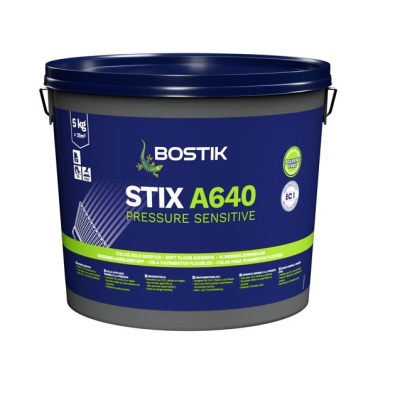 Bostik STIX A640 Pressure Sensitive Vinyl & LVT Adhesive (5kg Tub)