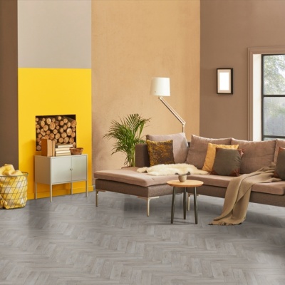Furlong Flooring Endura Herringbone SPC Click LVT - Built In Underlay - Frozen Oak Herringbone