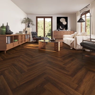 Alva Parquet Wood Luxury LVT - 0.55mm Wear Layer - Walnut Oak
