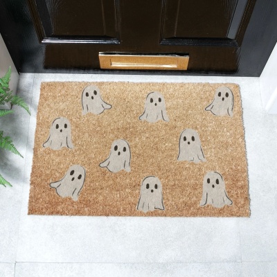 Ghoul Ghost Patterned Halloween Coir Doormat (60cm x 40cm)