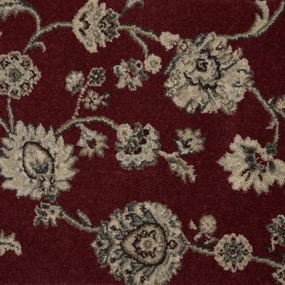 Floral Wilton Carpet by Remland - Red Sky