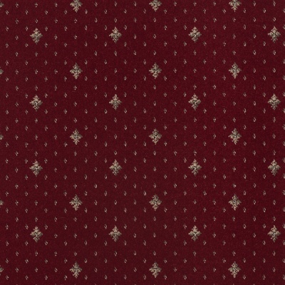 Fleur De Lis Wilton Carpet by Remland - Rich Red