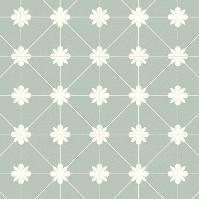 Vintage Floral Tile Vinyl by Remland
