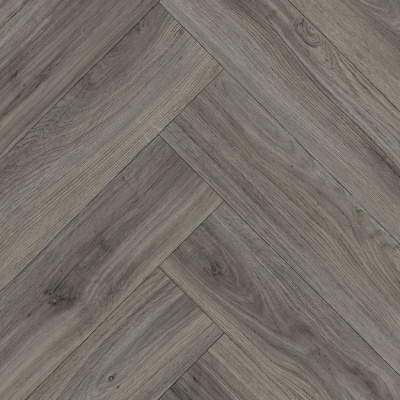 Luxe Herringbone Vinyl Flooring by Remland - Carbon Grey