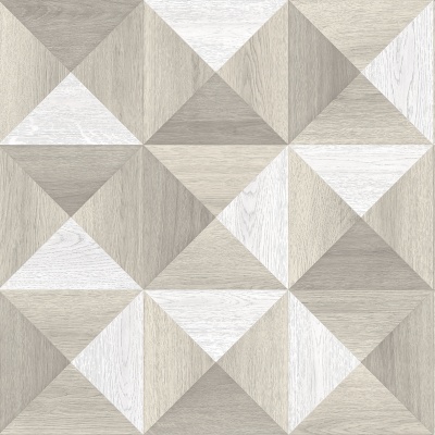 Abstract Wood Tile Vinyl by Remland - Grey