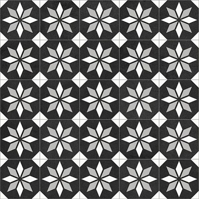 Valencia Dark Victorian Tile Vinyl by Remland