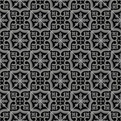 Metallic Mediterranean Grey Tile Vinyl by Remland