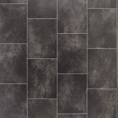 Charcoal Slate Tile Vinyl by Remland