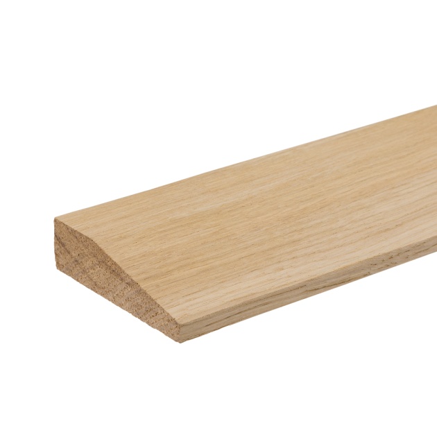 Solid Oak Single Bevelled Bar Premium Quality (2.30m Long)