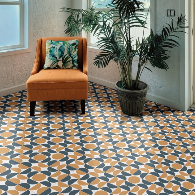 Retro Geo Vinyl Tile