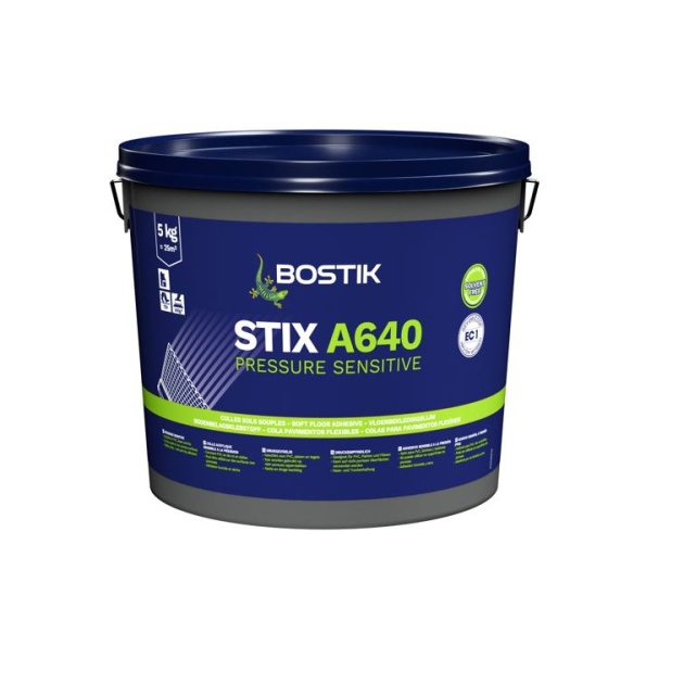 Bostik STIX A640 Pressure Sensitive Vinyl & LVT Adhesive (5kg Tub)