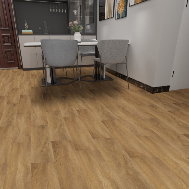 Click vinyl tile flooring in a modern living room