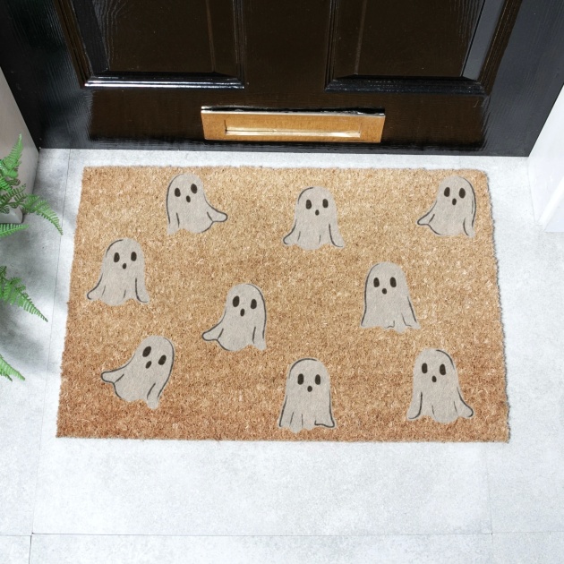 Ghoul Ghost Patterned Halloween Coir Doormat (60cm x 40cm)