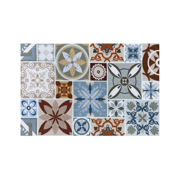 Tuscan Tile Washable Eco-Friendly Door Mat (75cm x 50cm)