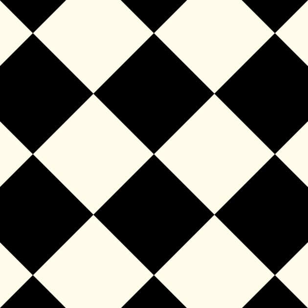 Diamond Black and White Chequerboard Vinyl by Remland