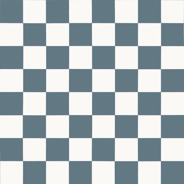 Small Chequerboard Blue and White Vinyl by Remland