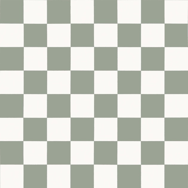 Small Chequerboard Green and White Vinyl by Remland