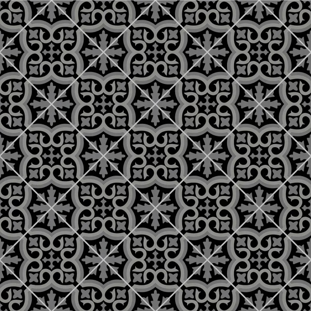 Metallic Mediterranean Grey Tile Vinyl by Remland
