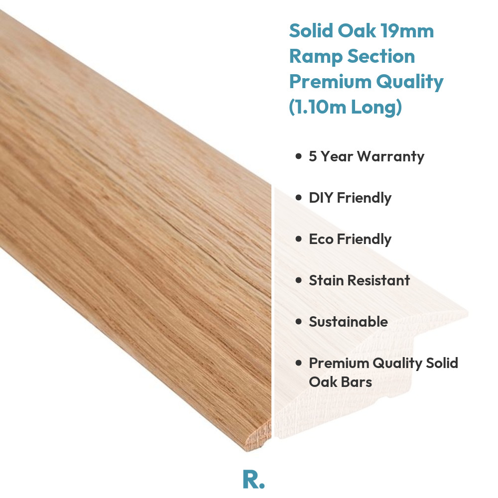 Oak Ramp Solid Oak 19mm Ramp Section (1.10m Long) | SPECIAL OFFER