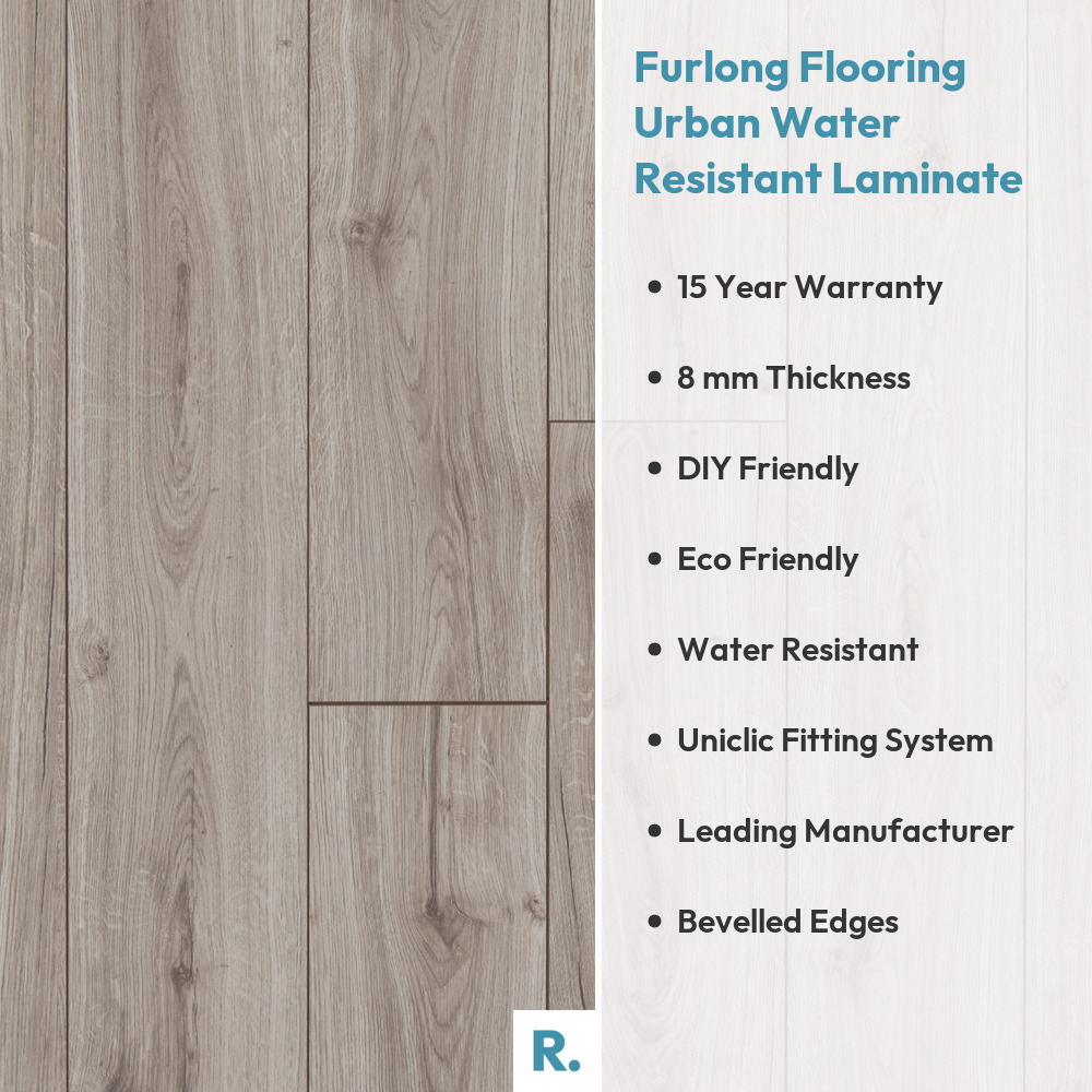 Furlong Flooring Urban Water Resistant Laminate | £28.39 per pack