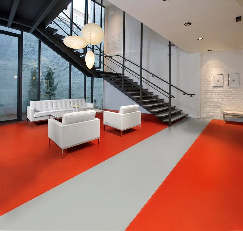 Bloc Solid Colour Vinyl Flooring PUR Coated Special offer