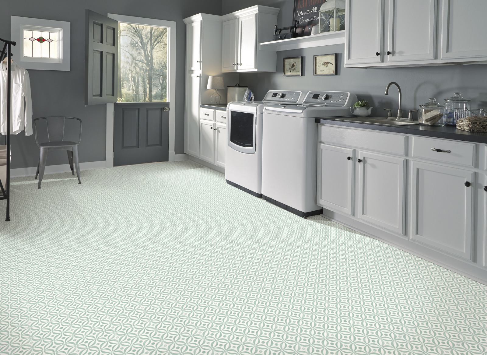 Spring Ceramic Tile Vinyl by Remland | £12.95 / sq. metre